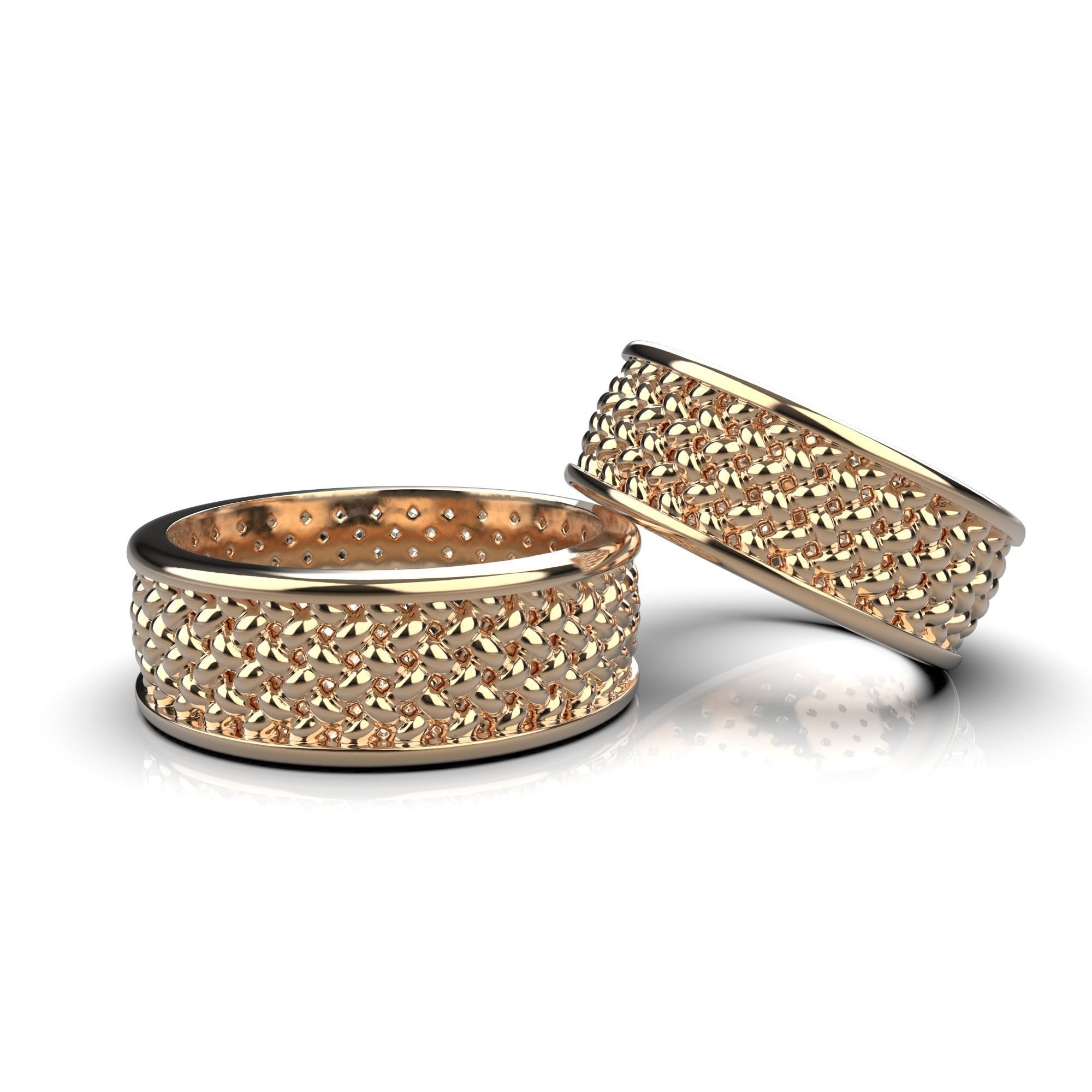 Dense mesh ring 3D print model_6