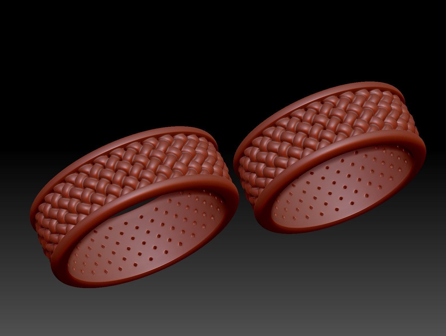 Dense mesh ring 3D print model_2