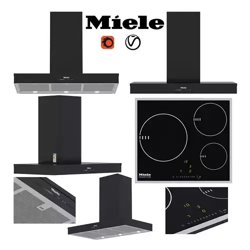 Miele Black Appliances Free low-poly 3D model