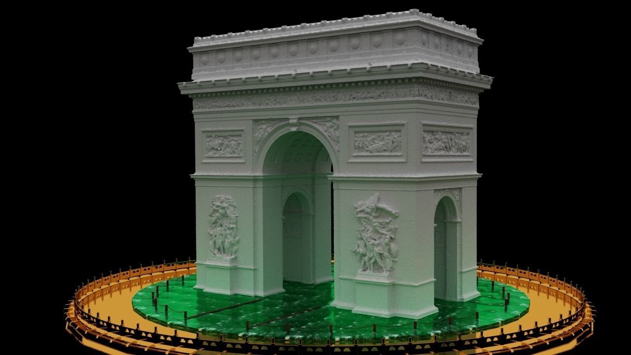 Arc de Triomphe 3D model_1