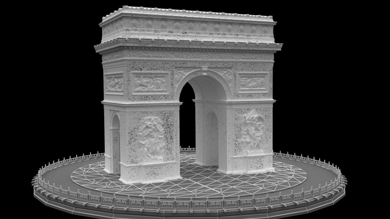 Arc de Triomphe 3D model_6