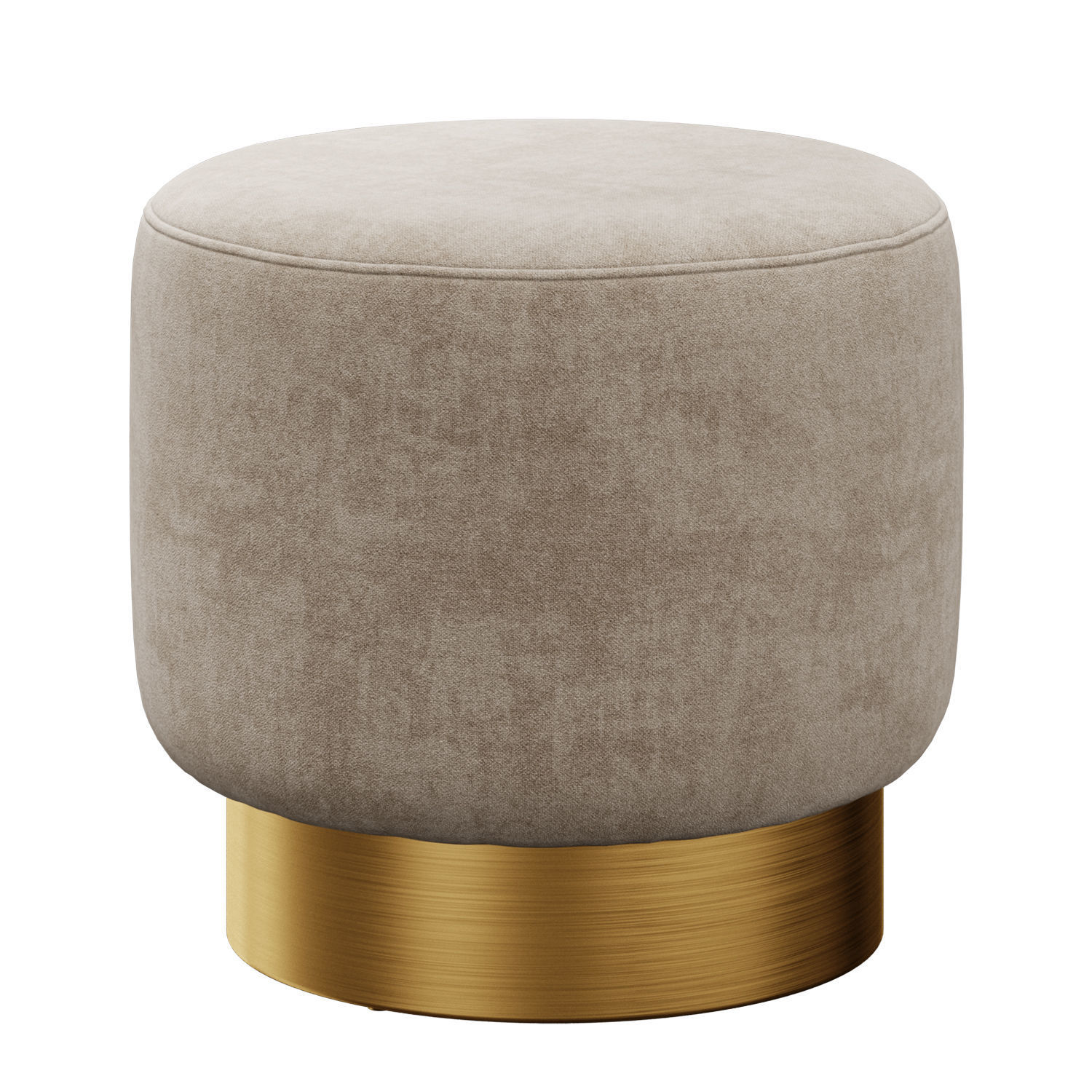 Avalon Ottoman Persimmon Velvet by Arteriors Home 3D model_1