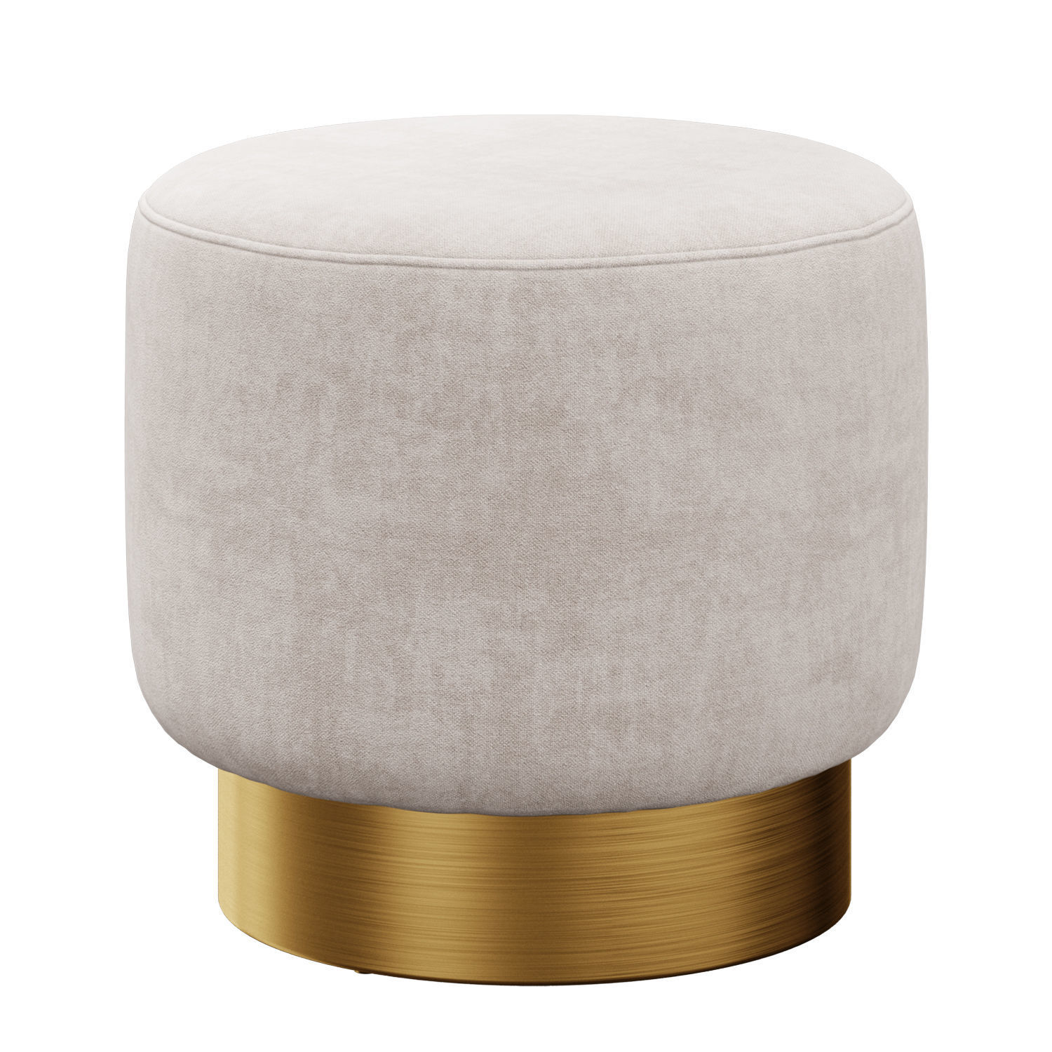 Avalon Ottoman Persimmon Velvet by Arteriors Home 3D model_5