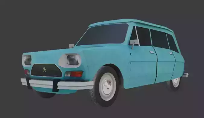 Citroen Ami 8 Low-poly 3D model