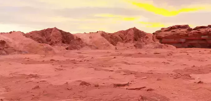 Mars Ground Realistic with Textures Cheap Complete  3D model