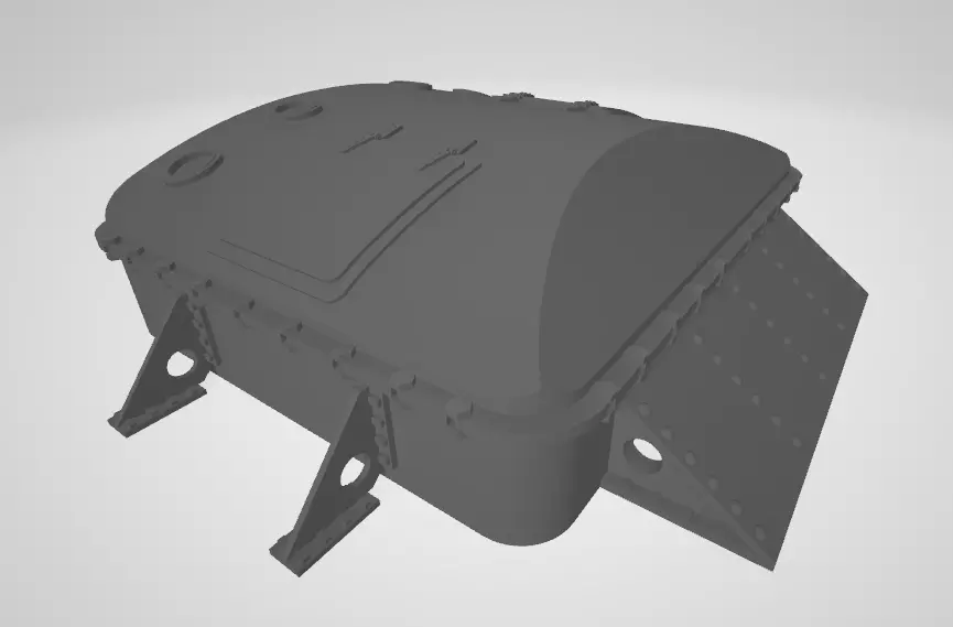 RMS Titanic cargo hatch 3D model_0