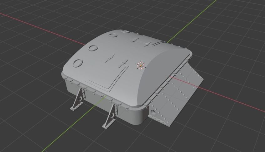 RMS Titanic cargo hatch 3D model_1