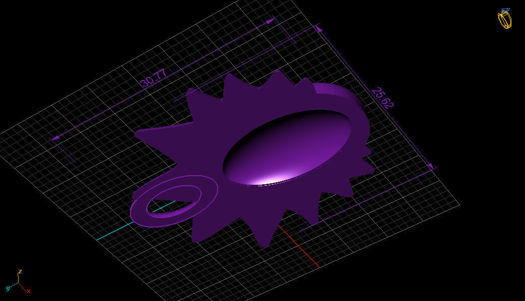 rick pendant 3D print model_2