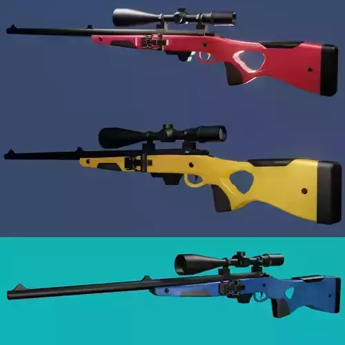 Super Pack 5 Guns  3D model