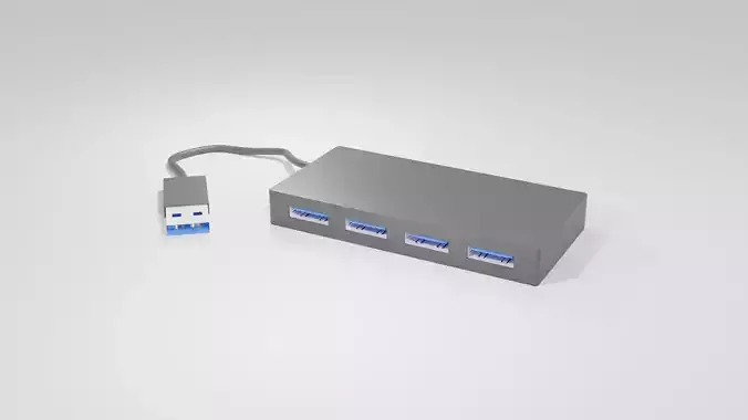 Low Poly USB 3 HUB 