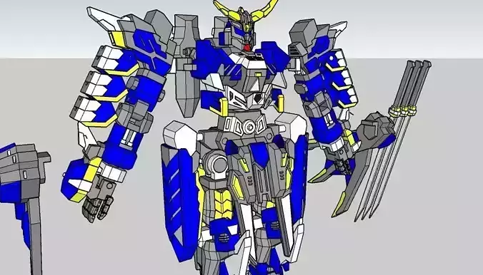 Robots mecha Samurai Gundam Vidar Basara Sengoku Date Masamune 3D print model