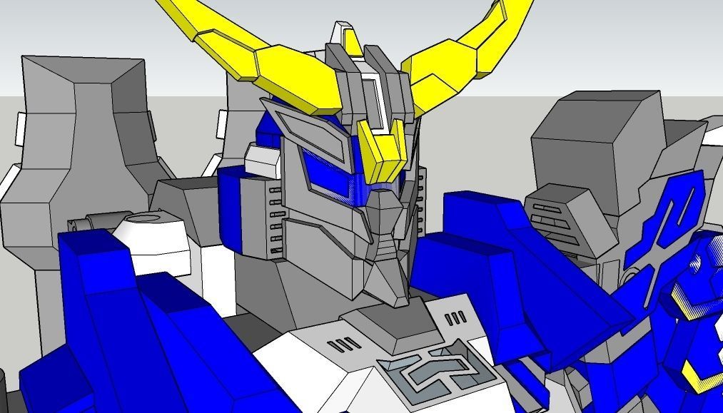 Robots mecha Samurai Gundam Vidar Basara Sengoku Date Masamune 3D print model_3