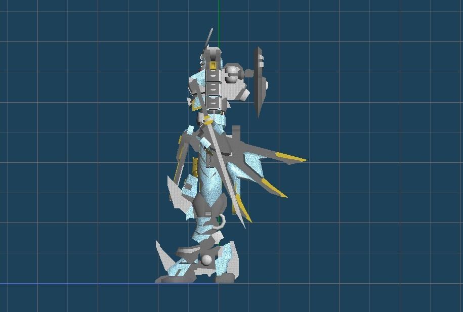 Robots mecha Samurai Gundam Vidar Basara Sengoku Date Masamune 3D print model_6