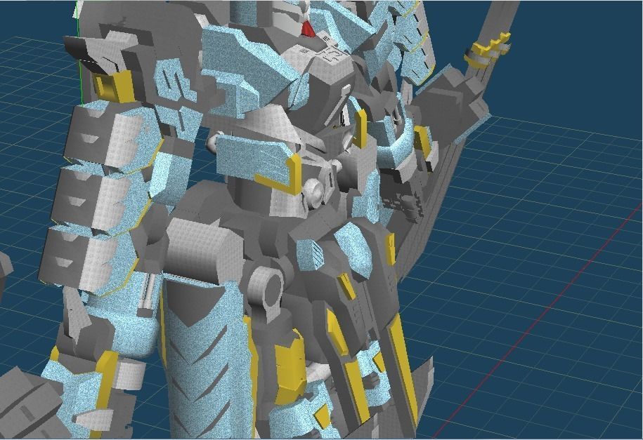 Robots mecha Samurai Gundam Vidar Basara Sengoku Date Masamune 3D print model_7