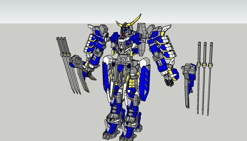 Robots mecha Samurai Gundam Vidar Basara Sengoku Date Masamune 3D print model_2