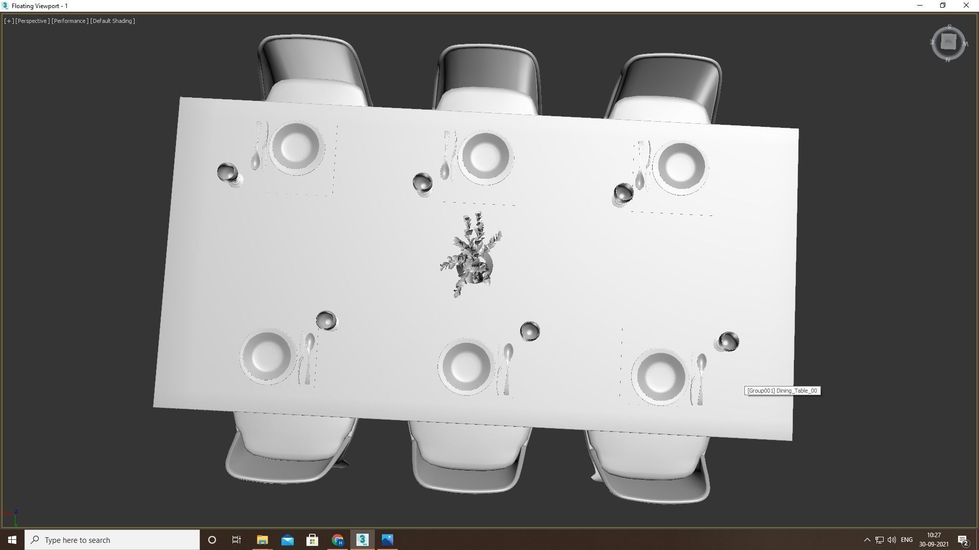 Dining Table Set 3D model_9