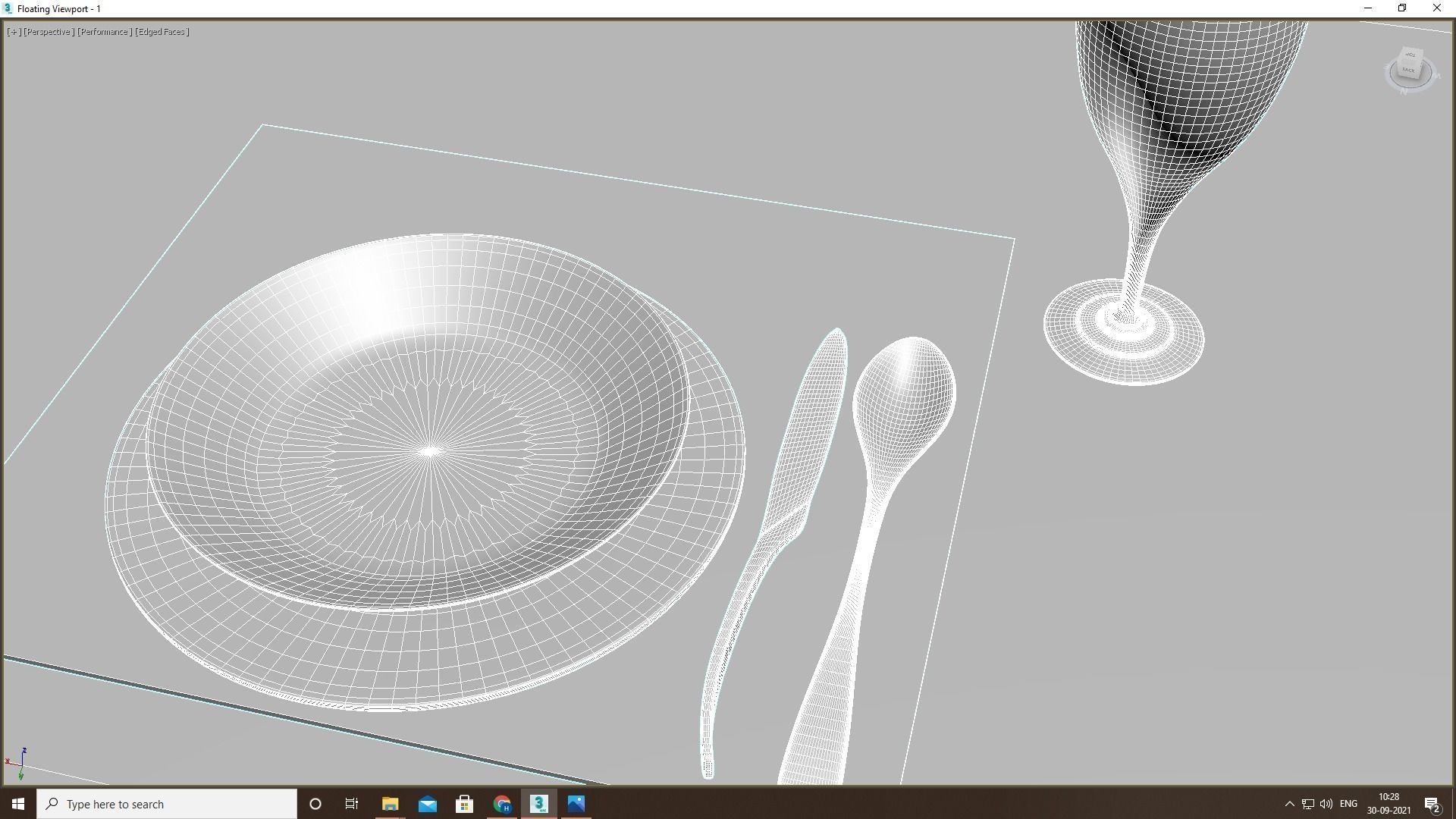 Dining Table Set 3D model_17