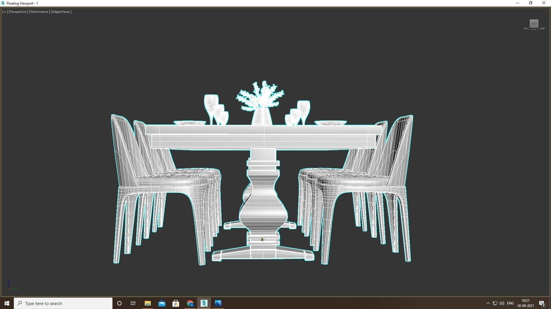 Dining Table Set 3D model_14