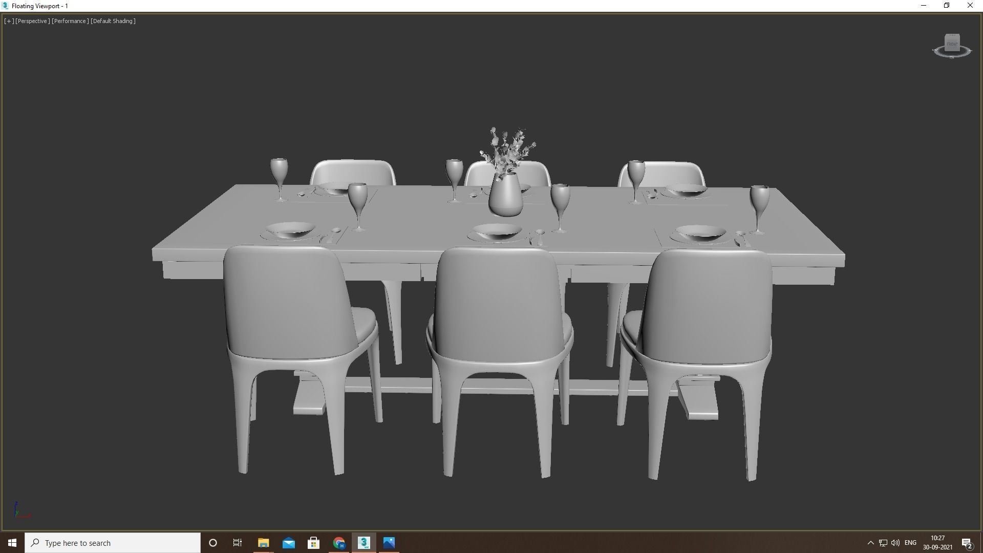 Dining Table Set 3D model_5