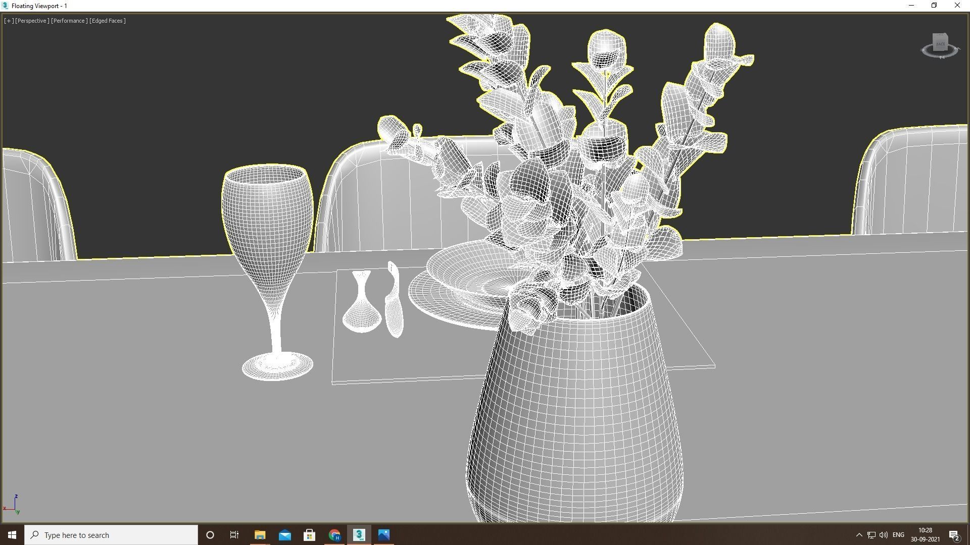 Dining Table Set 3D model_16
