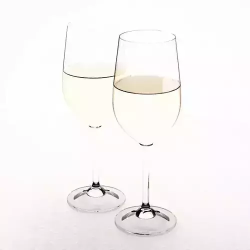 Glass Wine Drinking Glasses 3D model