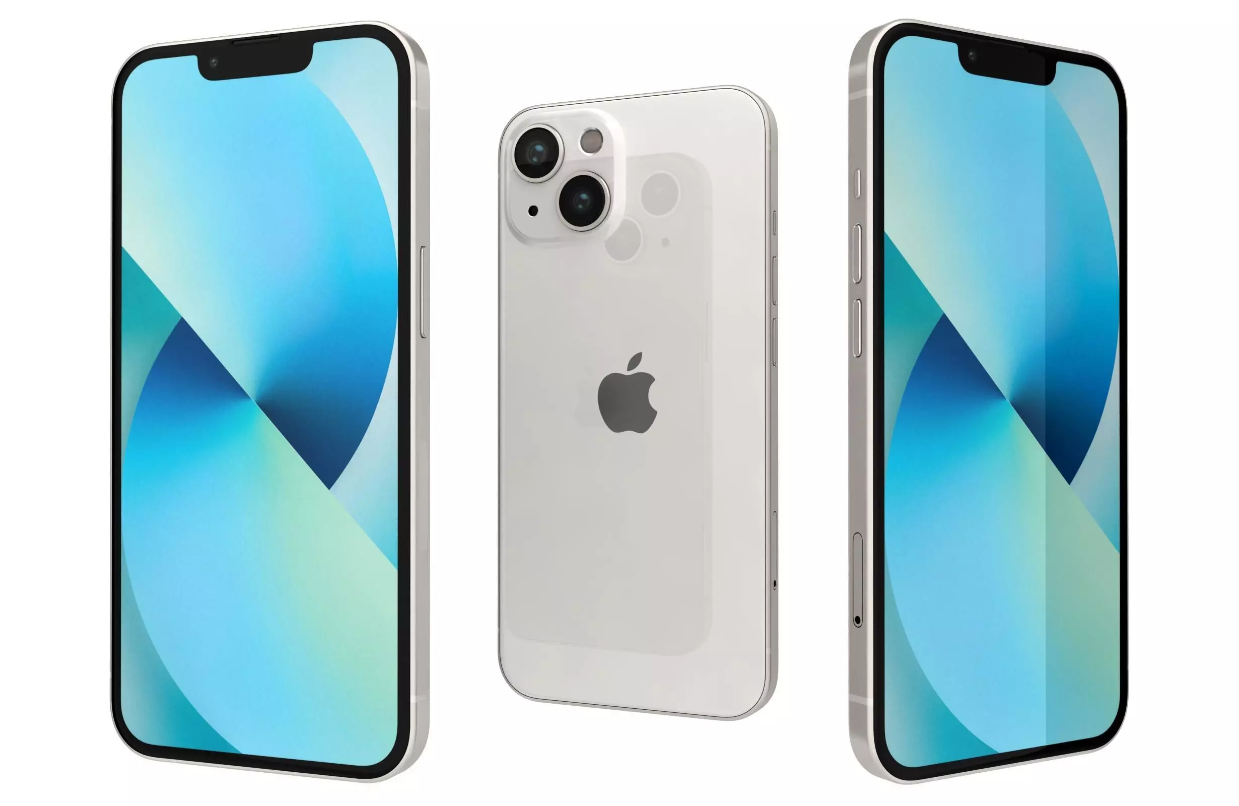 Apple iPhone 13 Starlight 3D model