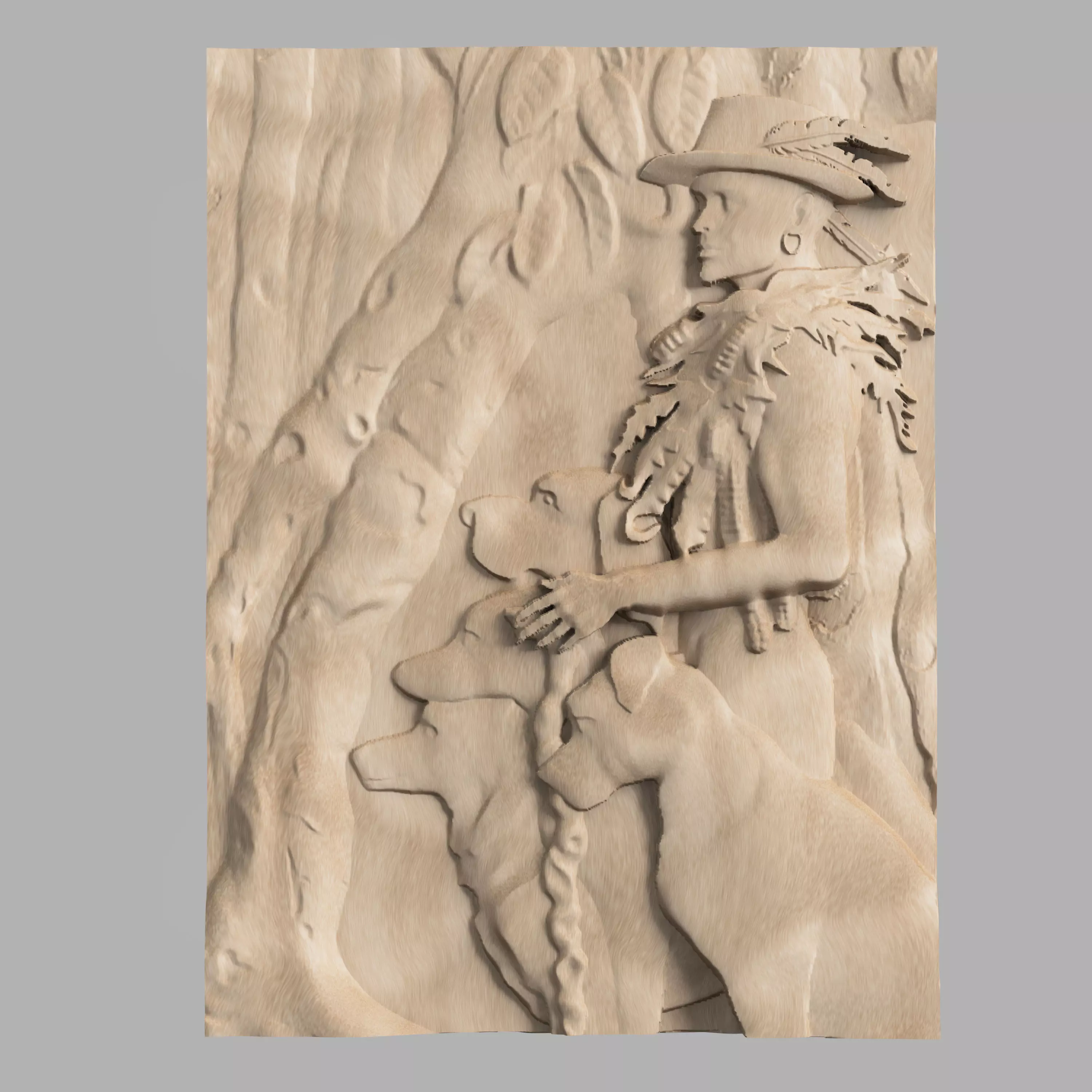 Pets and Owner CNC Panel 3D print model_0