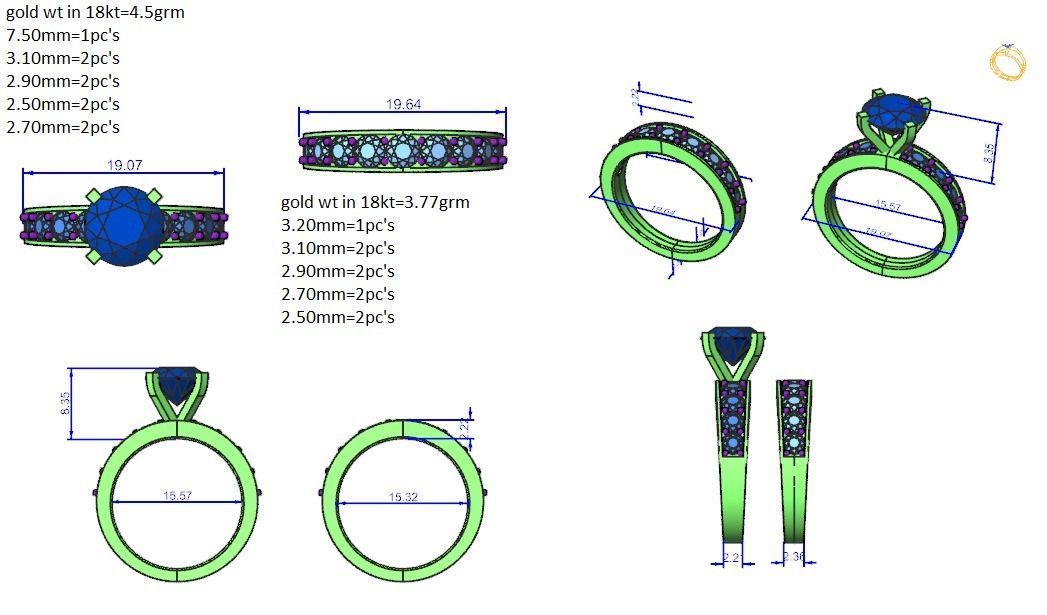 Band ring - hj4  766 3D print model_12