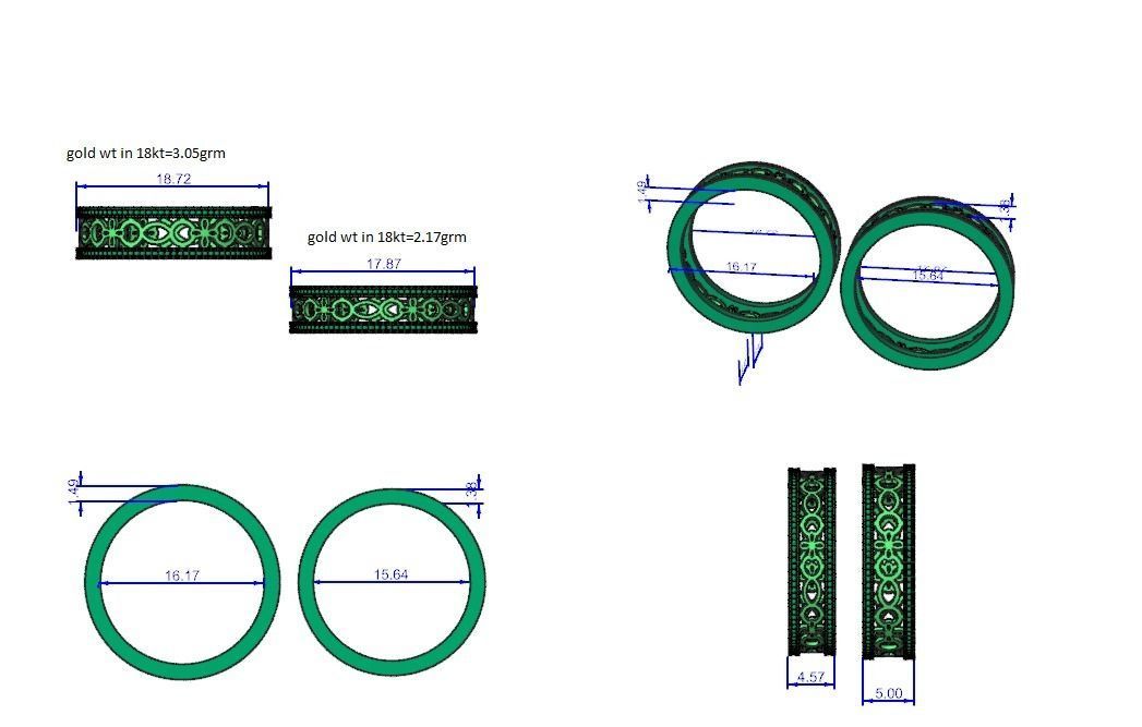 Band ring - hj4  1612 3D print model_12
