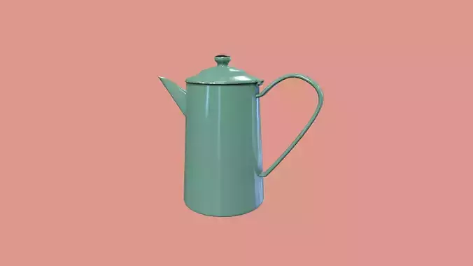 Antique Tea Pot  Low-poly 3D model