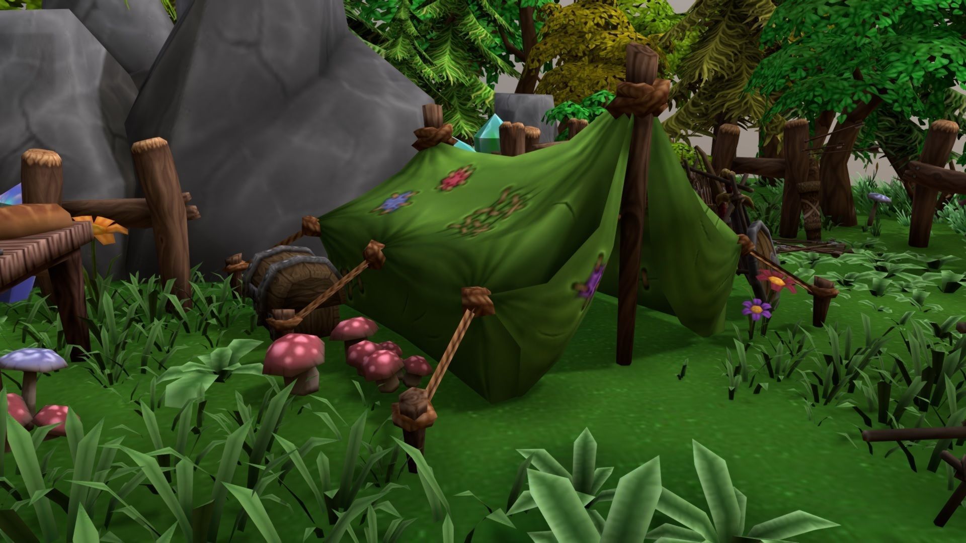 Forest Asset Bundle - hand painted Low-poly 3D model_18