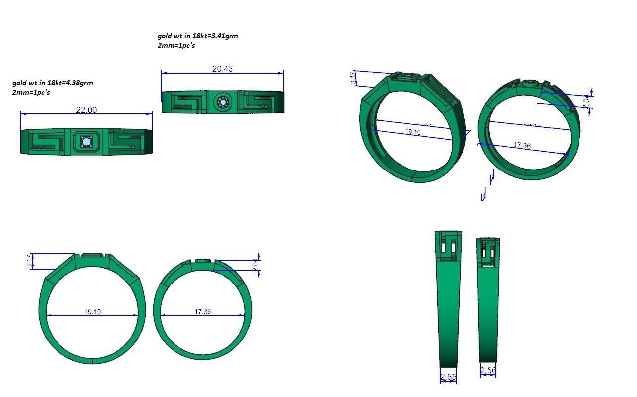 Band ring - hj4  1582 3D print model_12