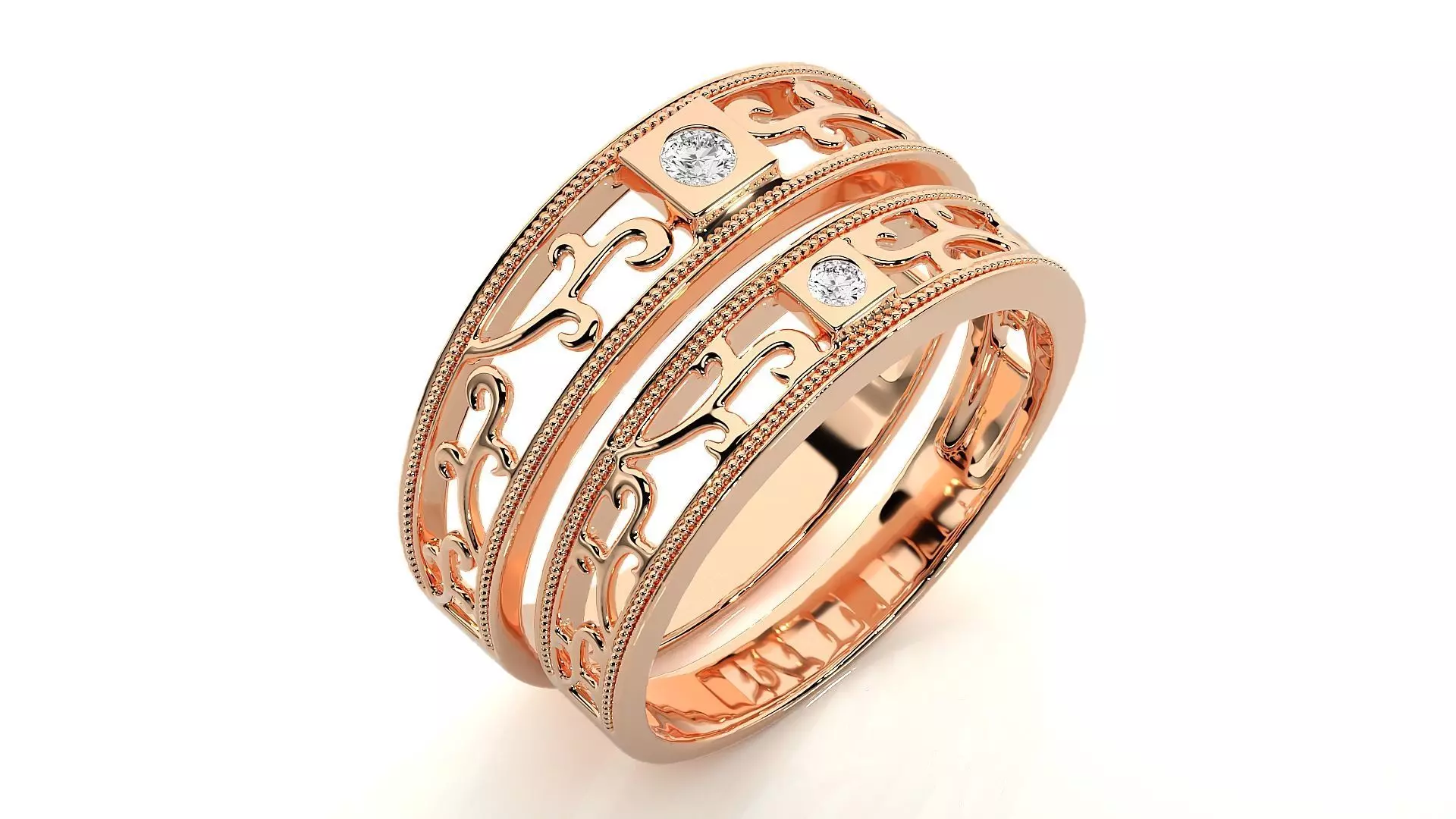 Band ring - hj4  1562 3D print model_0