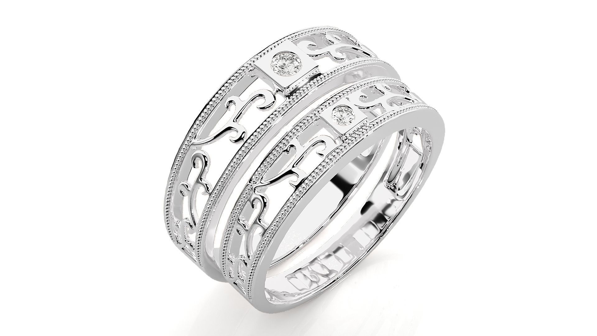 Band ring - hj4  1562 3D print model_7