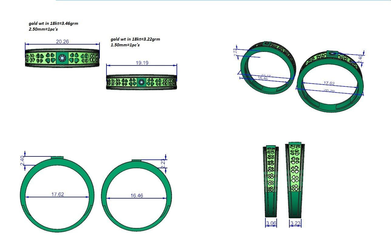 Band ring - hj4  1562 3D print model_12