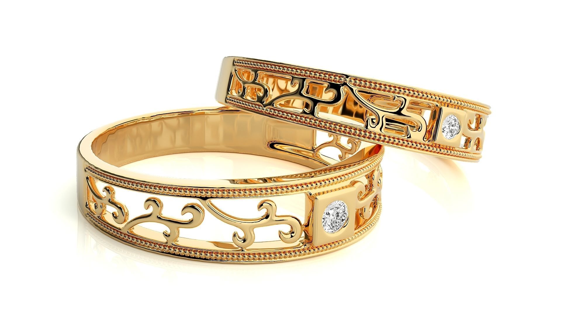 Band ring - hj4  1562 3D print model_9