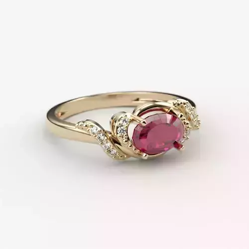 Solitaire women ring  CAD 3dm stl