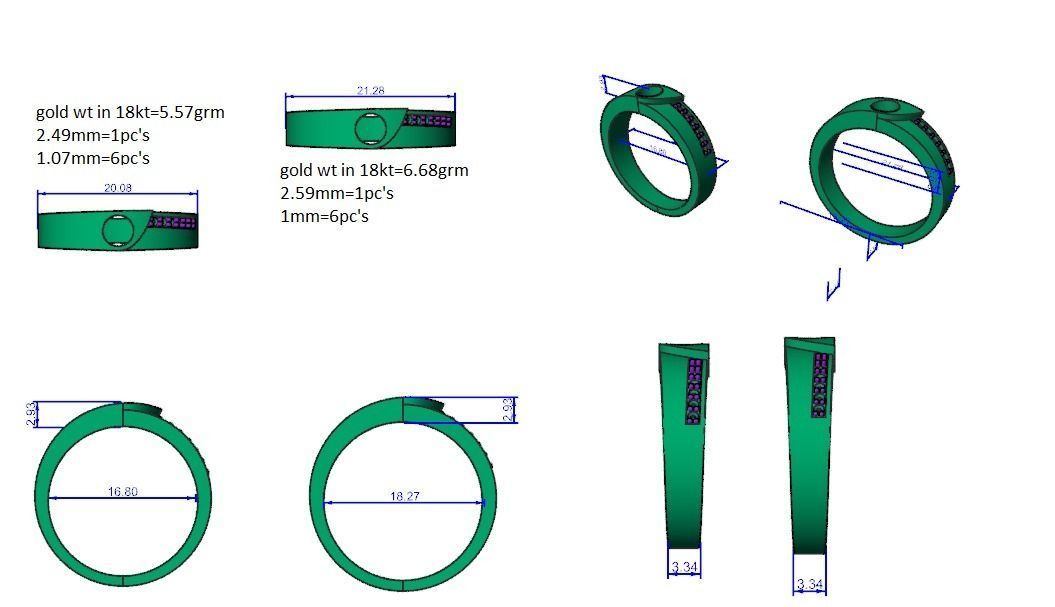 Band ring - HC0813 376  MAU NHA 3D print model_5
