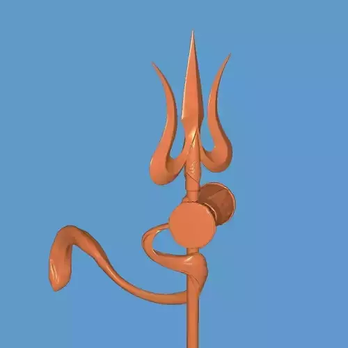 Trishul statue of lord shiva 3D print model