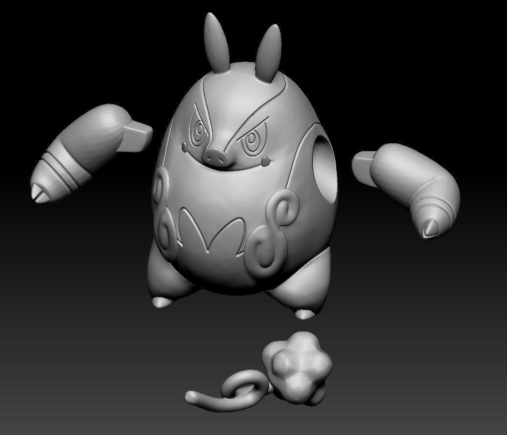 Pokemon Tepig Pignite Emboar 3D print model_3