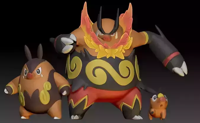 Pokemon Tepig Pignite Emboar