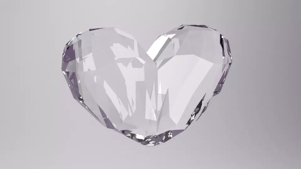 ice heart model Free 3D model