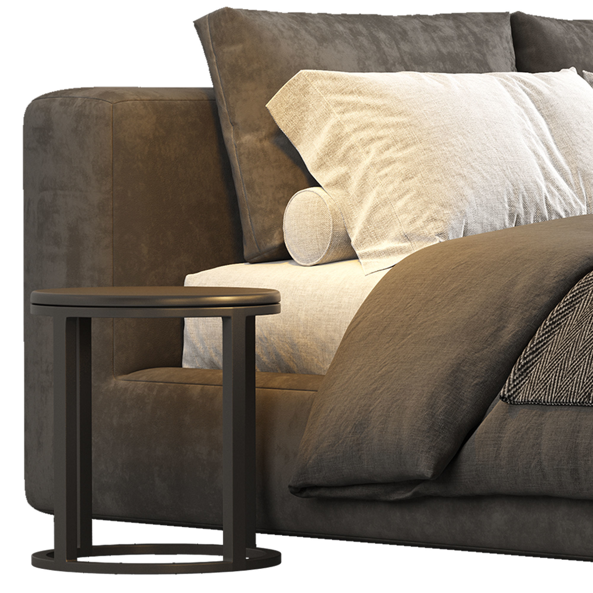 Restoration Hardware Cloud Platform Bed 3D model_1