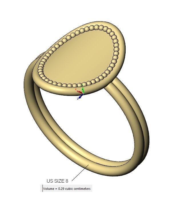 Beaded oval wire ring US sizes 6 7 8 3D print model_10