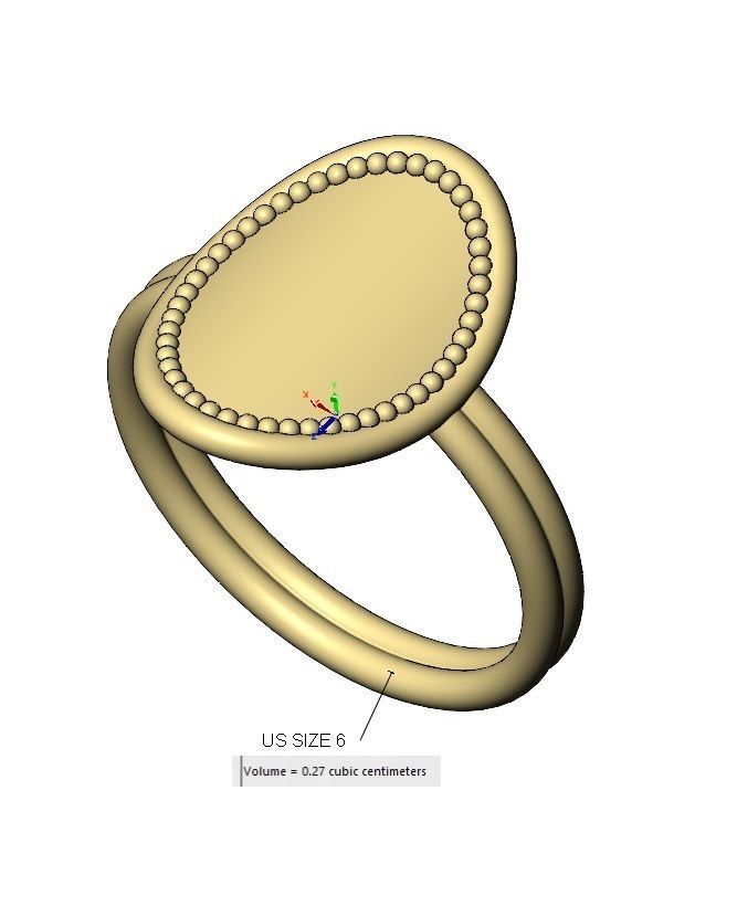 Beaded oval wire ring US sizes 6 7 8 3D print model_11