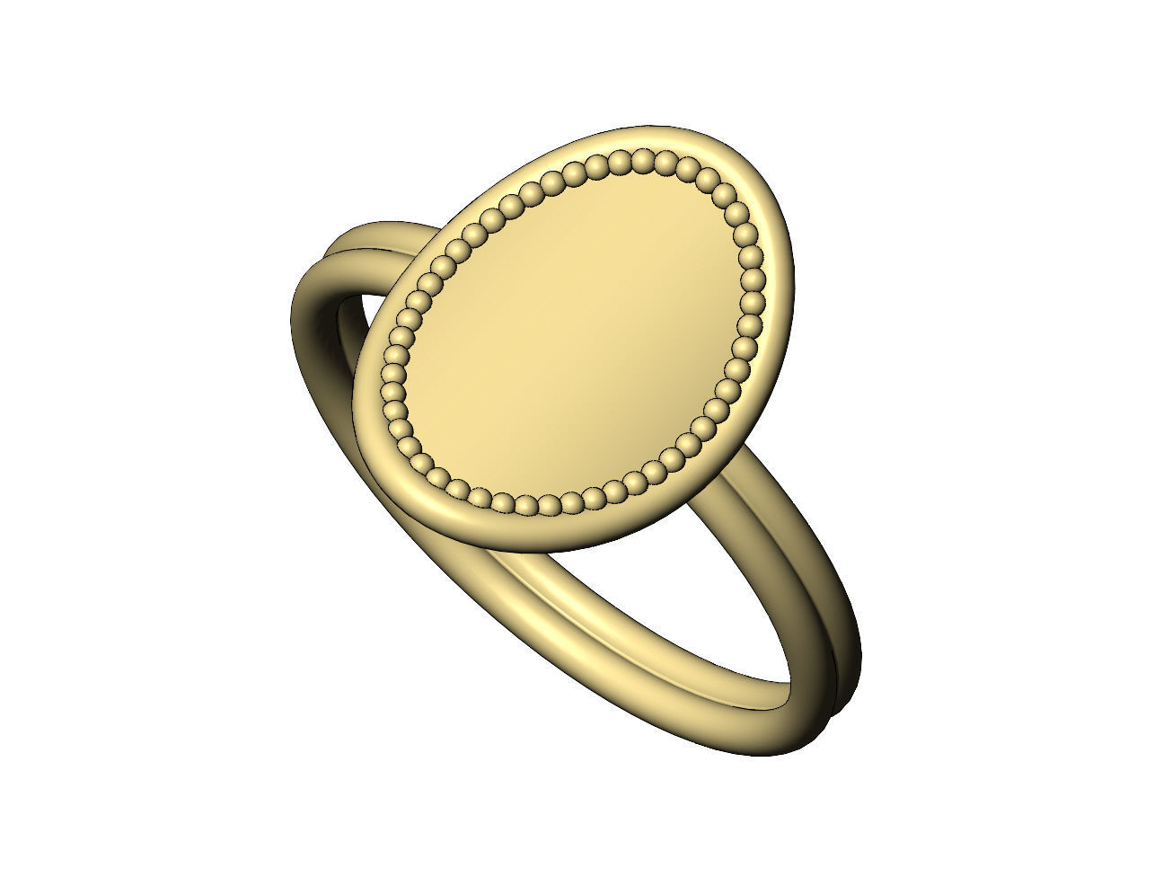 Beaded oval wire ring US sizes 6 7 8 3D print model_4