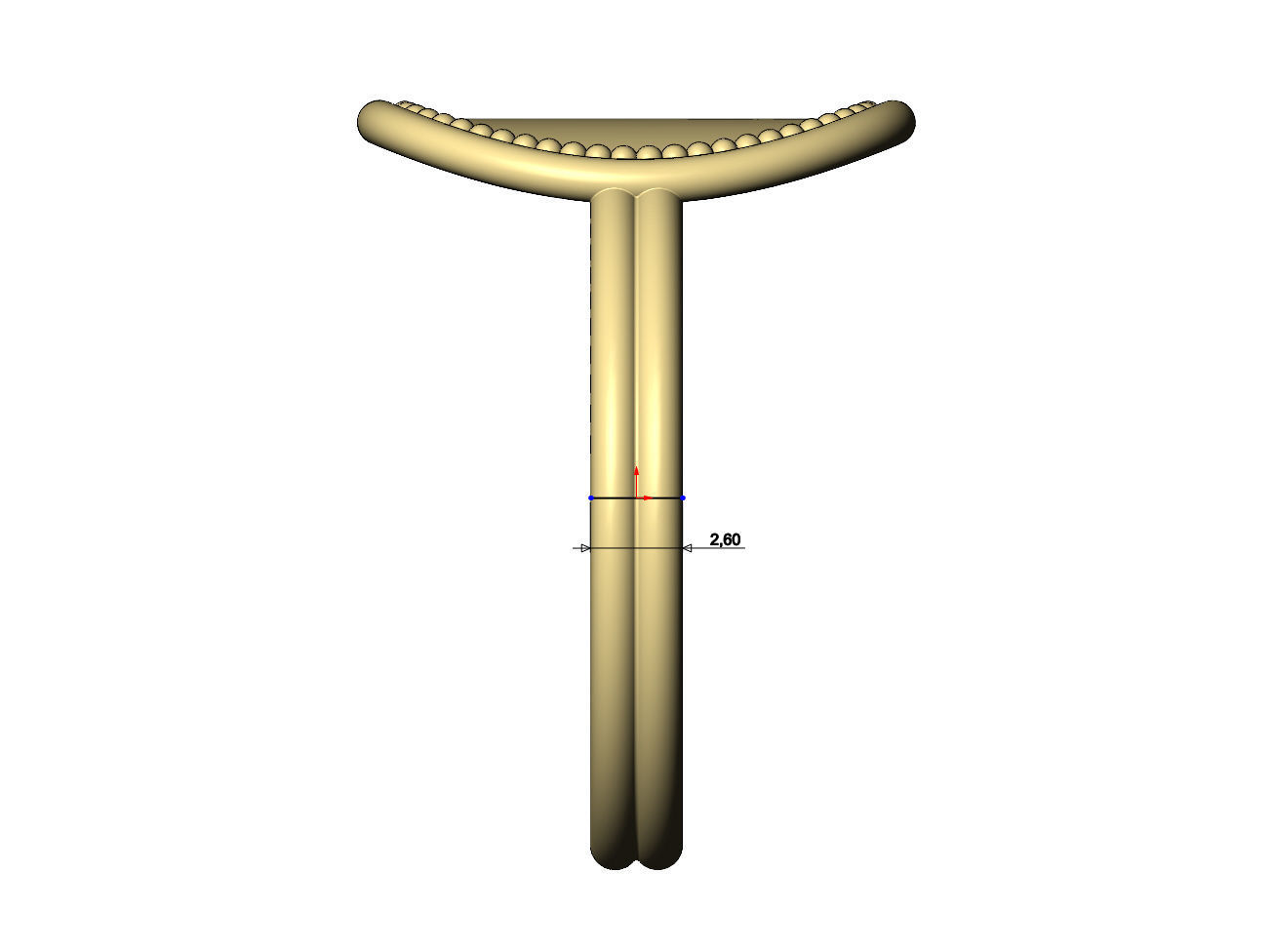 Beaded oval wire ring US sizes 6 7 8 3D print model_9