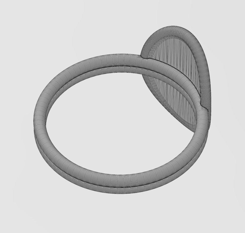 Beaded oval wire ring US sizes 6 7 8 3D print model_14