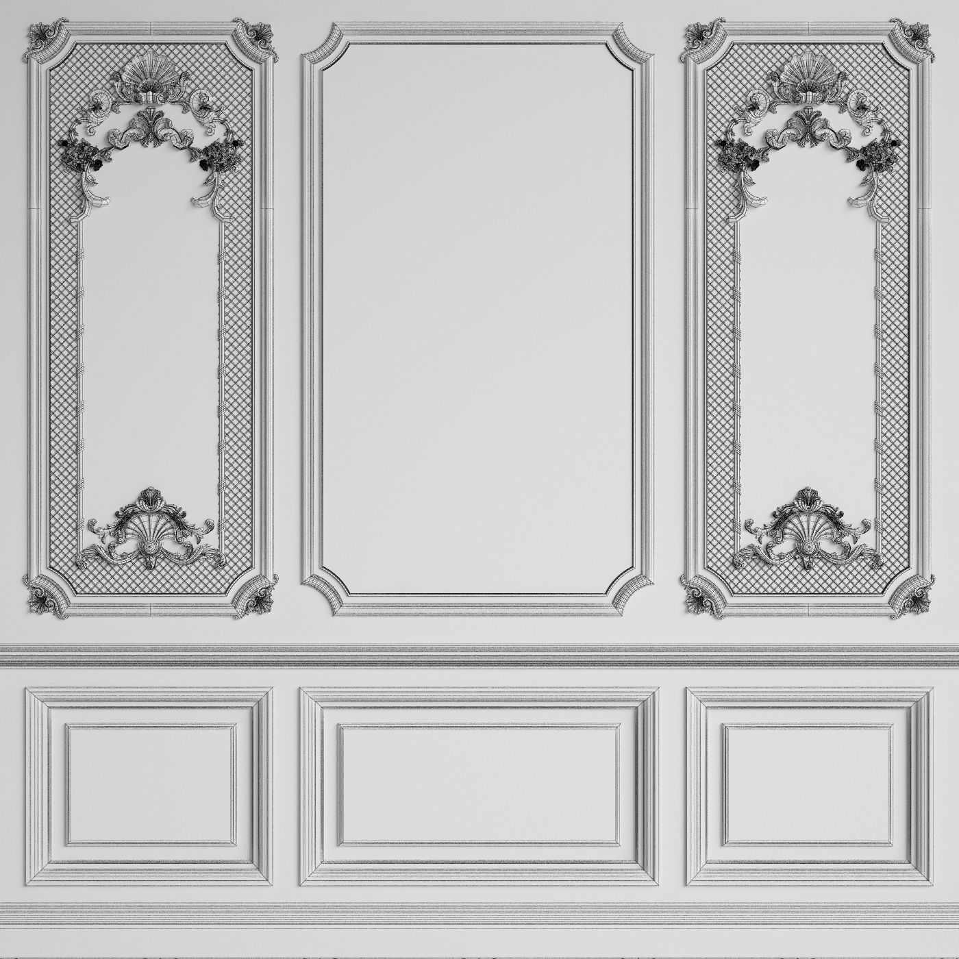 Classic Interior Decor 3 3D model_5