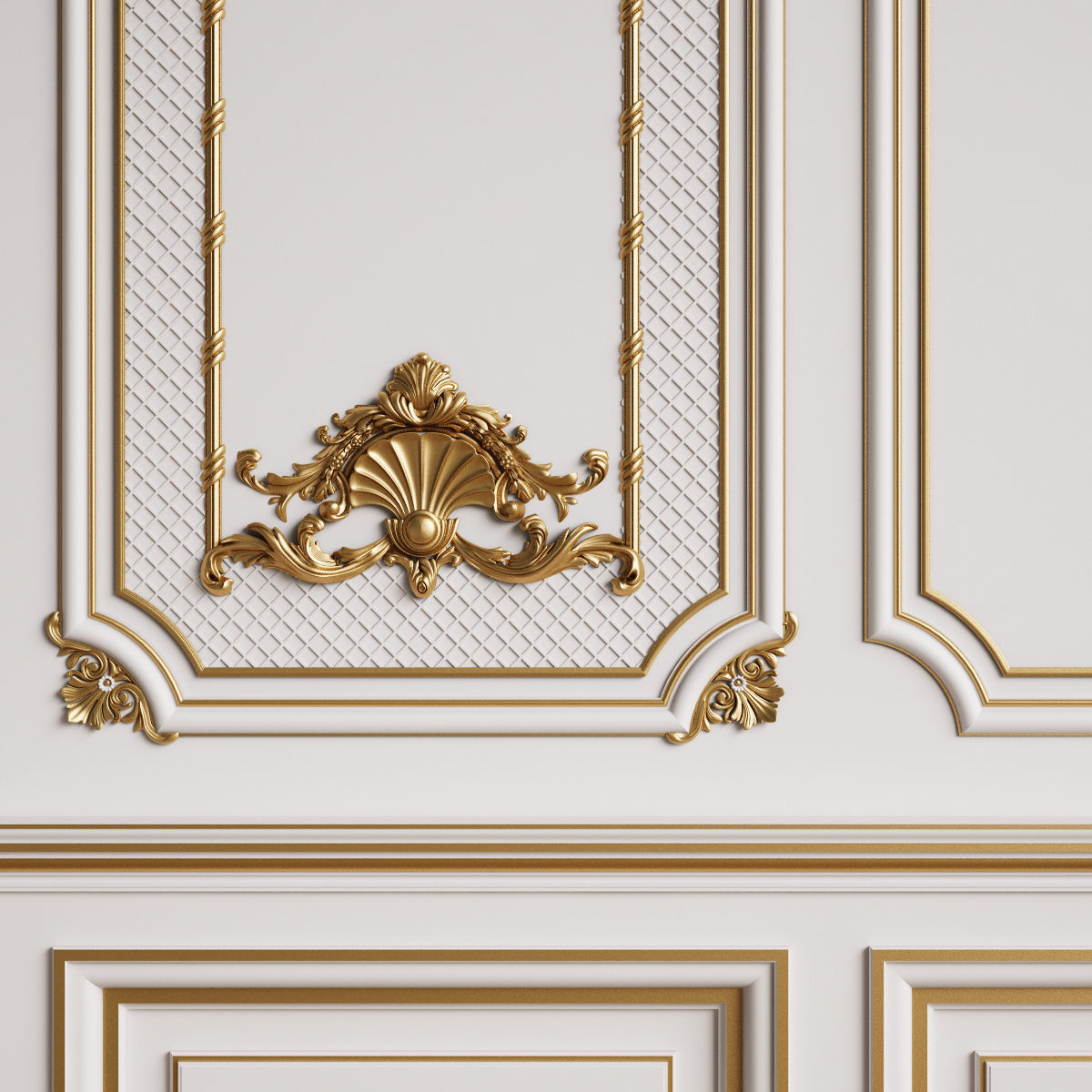 Classic Interior Decor 3 3D model_3